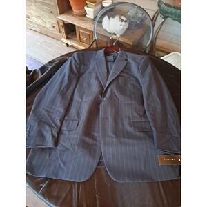 Twinhill Blazer Mens Suit 42R Charcoal Gray Lined Inner Pockets